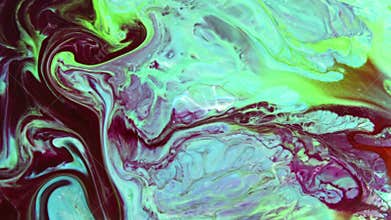 Timeless Abstract Color Paint Pattern Moving Creature Chaos Background