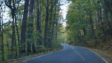 Hundred Curves Road in Table Mountains National Park, Poland