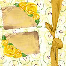 Chalkboard Rose Ribbons