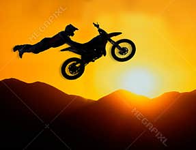 Extreme motocross rider