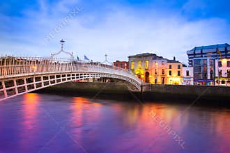 Dublin Ireland at Dusk