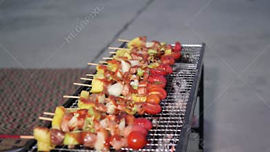 Homemade cooking , Grilled pork barbecue, roasted , ??BBQ food.