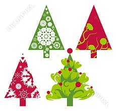 Christmas vector trees