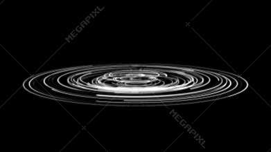 Animated lines of light move in a circle clockwise on a black background. CG