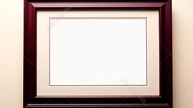 Empty framed canvas for graduate certificate template. Space for art and creativity in an elegant presentation