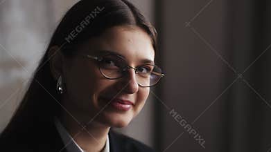 Caucasian millennial 30s successful confident strong businesswoman feminism worker lady boss female leader woman in