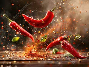 Mexican hot chili peppers colorful mix habanero poblano serrano jalapeno sweet