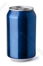 Blue soda can