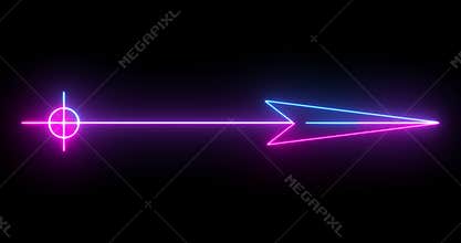 4K cool animated neon pink and blue colored arrow background.