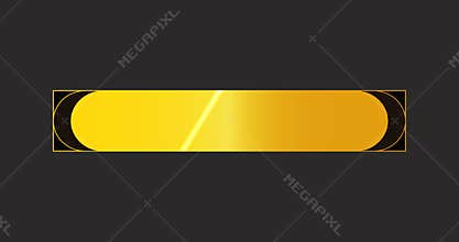 Fancy lower third illustration. Cool-designed golden lower third illustration.