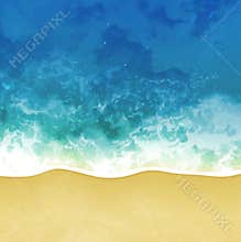 Sea beach vector background