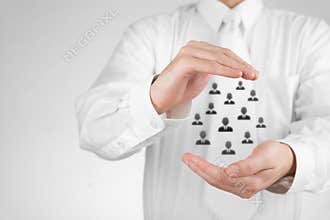 Insurance and customer care concept