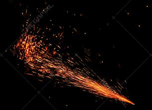 Sparks of Fire on Black