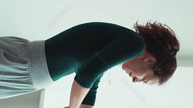 Vertical graceful dance home choreography woman