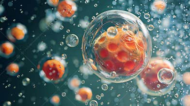 A highresolution image of a somatic cell nuclear transfer technique being used for theutic cloning in regenerative