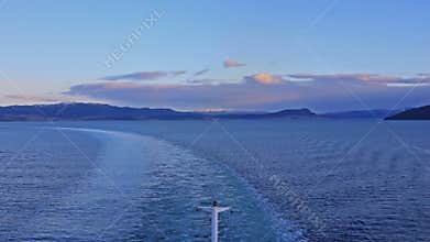 A Time-lapse Recording Taken From a Ship as it Departs Trondheim