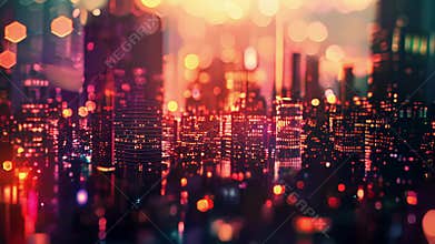 As the music builds the city skyline becomes a blurred frenzy of movement and lights