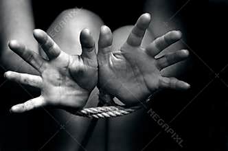 Human trafficking - Concept Photo