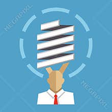 Bulb light idea and businessman