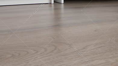 New laminate flooring. Laminated parquet with brown wooden texture