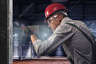 Worker at a construction site