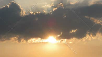 Cloud closes sun. Time