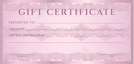 Gift certificate (Voucher, coupon) template