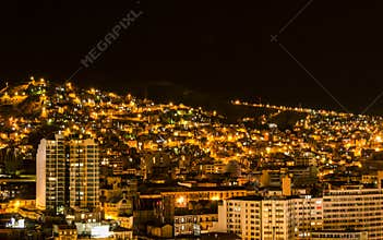 La Paz at night, Bolivia