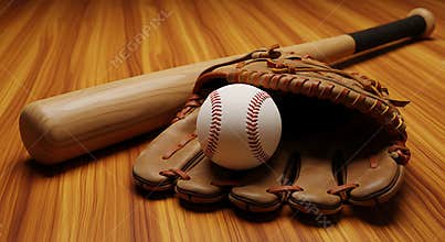 Classic Baseball Gear Still Life