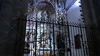 Interior of Santiago de Compostela cathedra