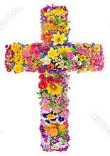 Flowers of a cross of Jesus
