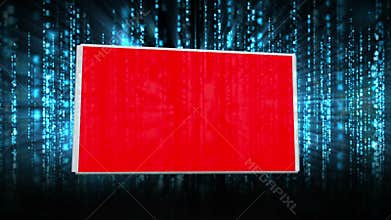 Envelope opening to reveal red chroma key