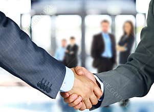 Business associates shaking hands