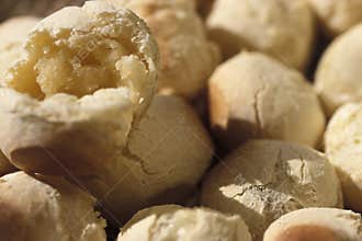 Brazilian food: pÃ£o de queijo.