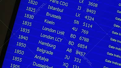 Airport Departures Board - Zurich