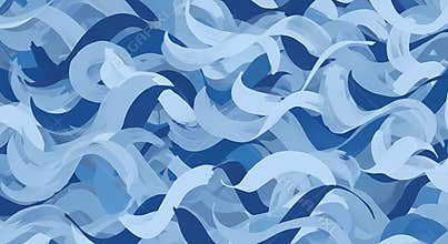 Blue Waves Pattern Background Design