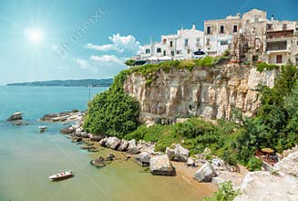 Old seeside town of Vieste in Italy