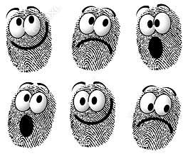 Fingerprint Cartoon Faces