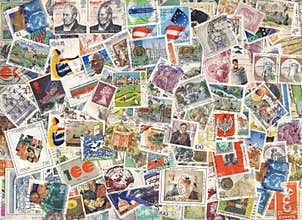 Colorful stamps background