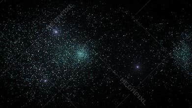 Abstract Shining Glittering Particles Starburst Background
