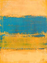 Teal and Orange Abstract Art Painting