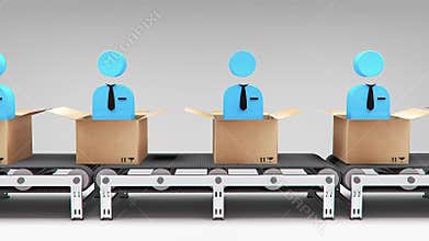 New employees conveyor animation