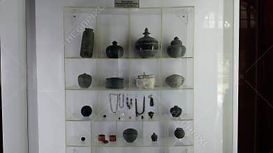Ancient Taxila Jewelry and Utensils in Excellent Condition Preserved in Museum Showcasing Gandharan Craftsmanship