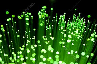 Fiber optics close-up