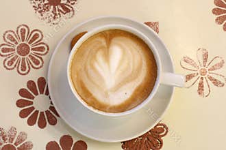 Cafe - coffee Latte Cappuchino top view