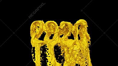Gold Liquid 2025 to 2026 Morph Transparent