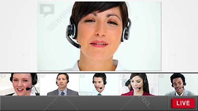 Live chat with customer service agents loading up with copy space