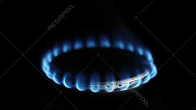Natural gas inflammation in stove burner