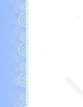 Spring Blue Swirls Spirals Border