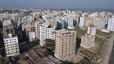 Skyline or cityscape of Chattogram City,Bangladesh.